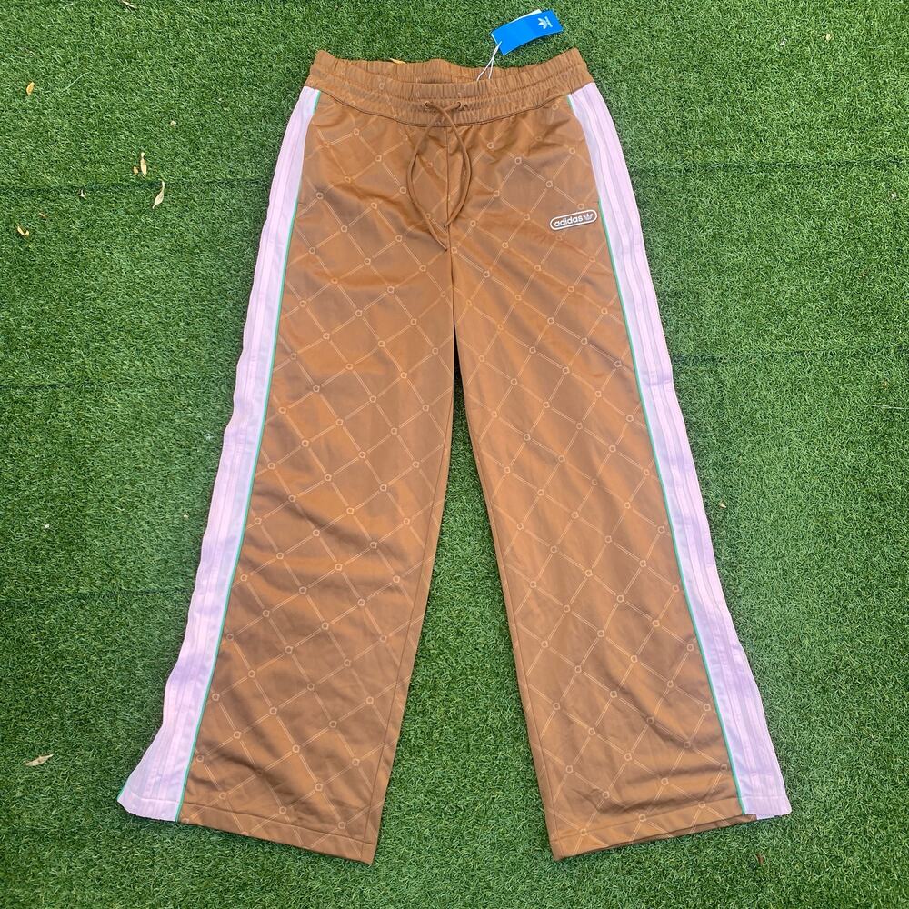 Adidas Women's Track Suit Jacket Pants Brown Pink Green - Picture 5 of 9